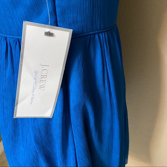 Blue Party Dress J CREW ABIGAIL BLUE SILK CHIFFON NWT PARTY DRESS - Picture 5 of 14